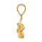 14K Yellow Gold Plumeria Floral Charm Pendant Jewelry 19mm x 11mm